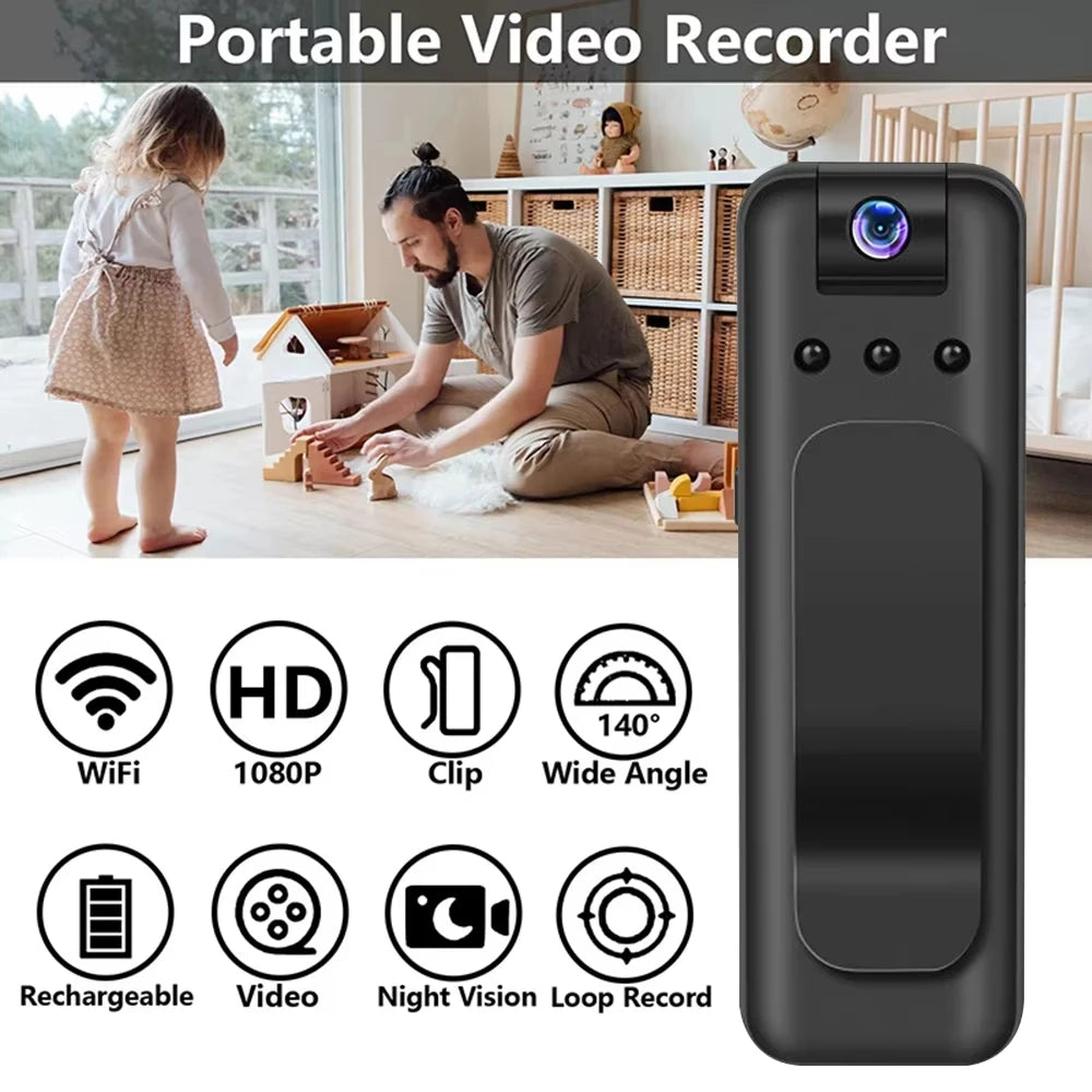 Mini Pocket WIFI Camera Infrared Night Vision Small Body Camera
