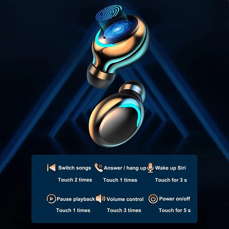 F9 Wireless Headphones TWS Bluetooth Earphones 5.0 9D Stereo Sports