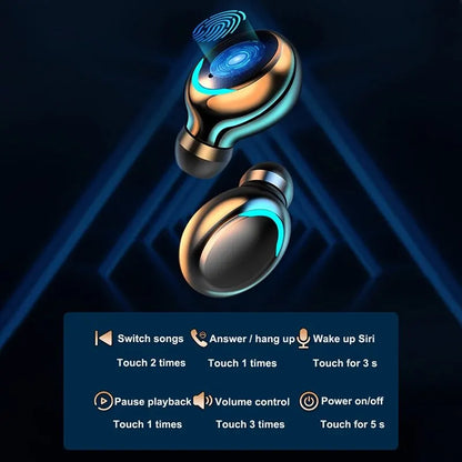 F9 Wireless Headphones TWS Bluetooth Earphones 5.0 9D Stereo Sports