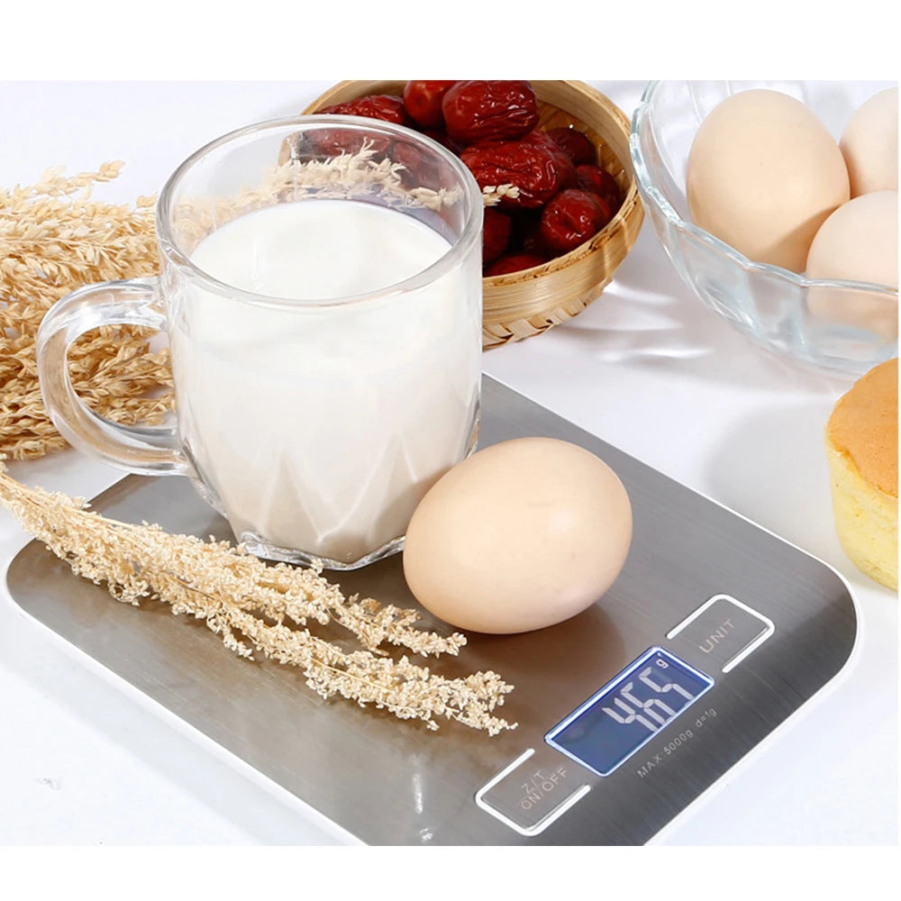 New 5kg/1g Portable Kitchen Scale Coffee Electronic Scale Stainless