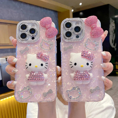 Phone Case For iPhone 17 16 15 14 13 12 Pro Max 3D Stereoscopic Cute
