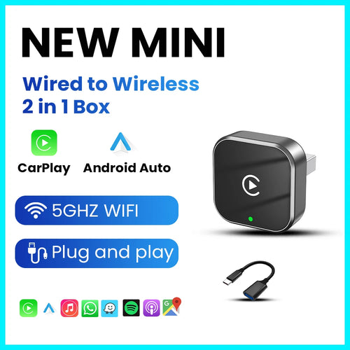 Carplay Wireless Adapter Android Auto 2in 1 Smart Dongle 2025 5G