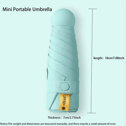 Sun Umbrella Travel Umbrella Compact Ultralight Mini Portable