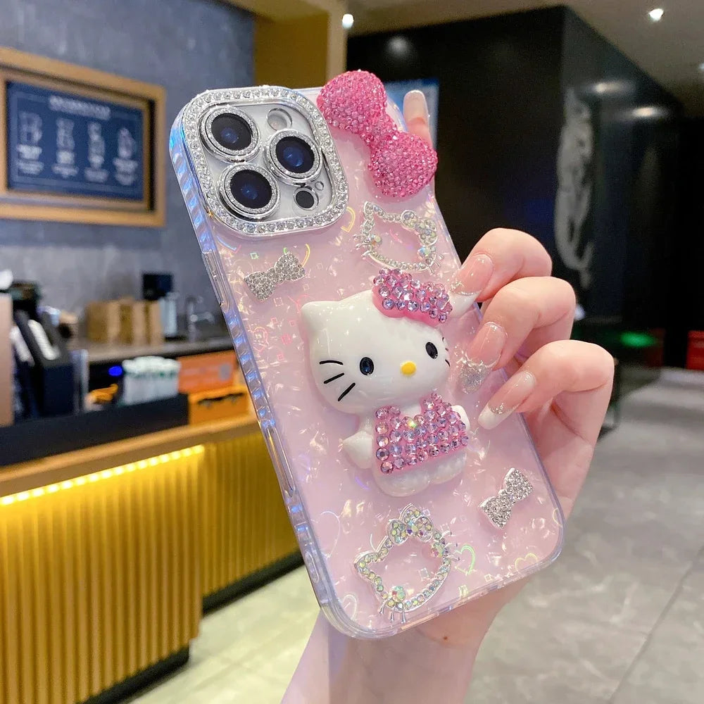 Phone Case For iPhone 17 16 15 14 13 12 Pro Max 3D Stereoscopic Cute