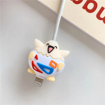 Pokemon Pikachu Doll Data Cable Protective Cover Kawaii Anime Pikachu