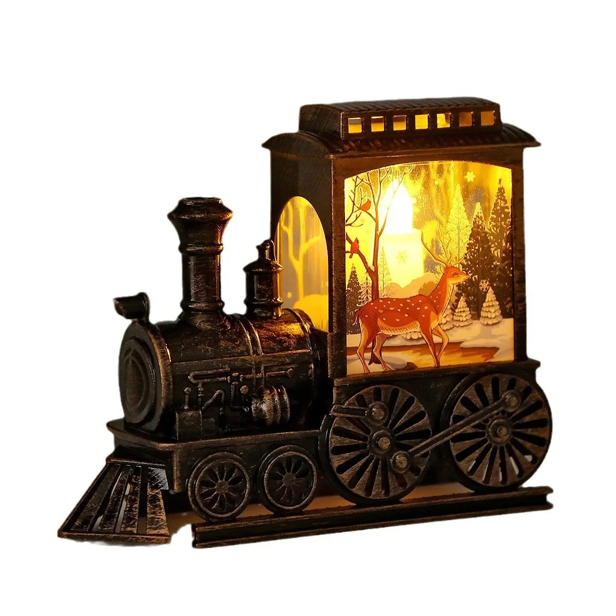 LED Night Light Vintage Train Christmas Battery Powered Indoor Outdoor