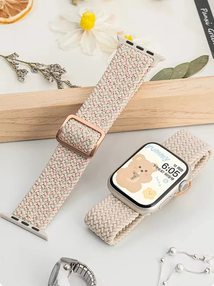 Strap for Apple Watch band 46mm 45mm 49mm 42mm 40mm 41mm 44mm Elastic