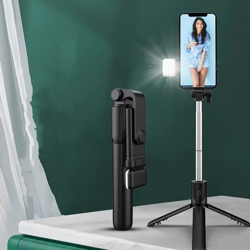 Cell Phone Selfie Stick Tripod Bluetooth Remote Wireless Selfi Stick