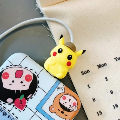Anime Pokemon Pikachu Doll Data Cable Protective Cover Protective