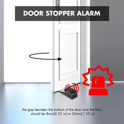 1 or 2Pcs Portable 120DB Wireless Door Stop Alarm Home Security System