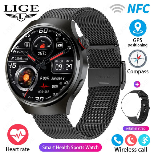 New Smart Watch Men 360*360 HD Screen GPS Tracker Custom Dial