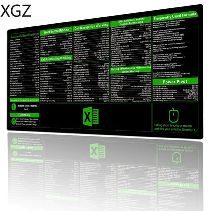 English Mouse Pad Large Excel Text Editor Cheat Sheet Shortcut