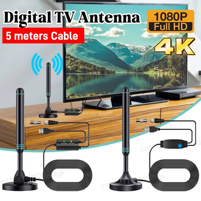 4K/1080P High-Definition Digital Tv Antenna Magnetic Base 4