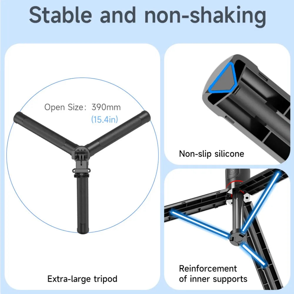 Gimbal Stabilizer Selfie Stick Tripod Gimbal 360 Rotation Following