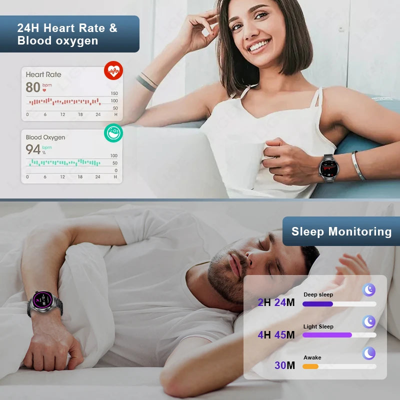 New Smart Watch Men 360*360 HD Screen GPS Tracker Custom Dial