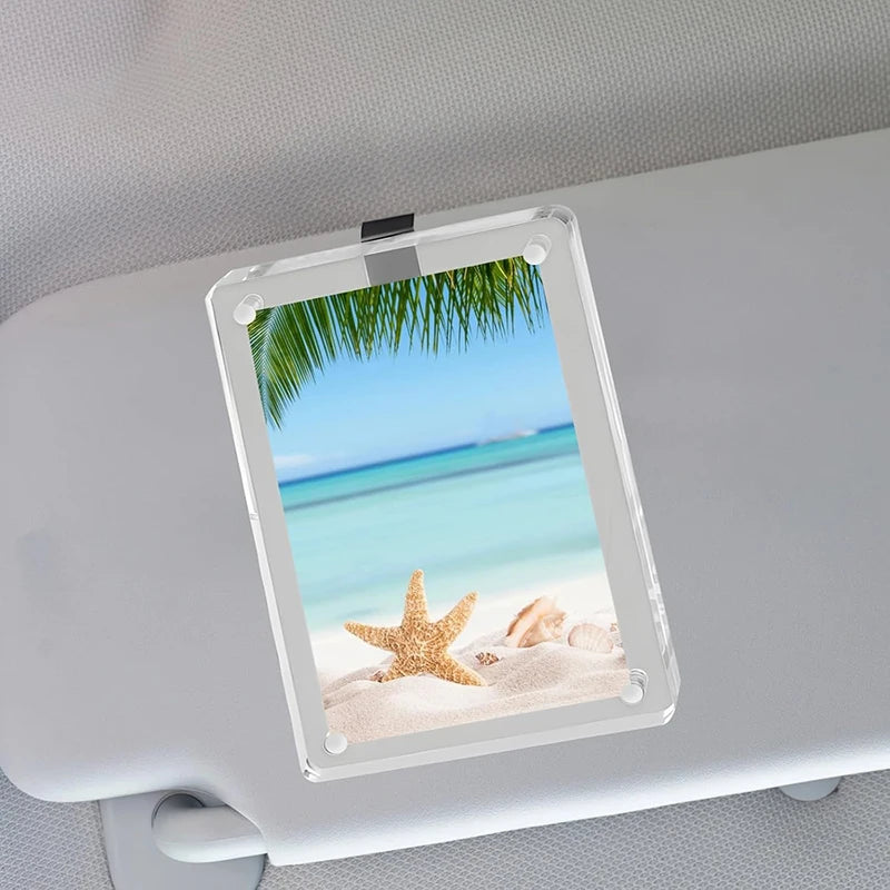 1/2/3Pcs Picture Photo Frame Car Visor Photo Clip Auto Interior Decor