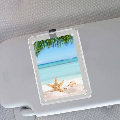 1/2/3Pcs Picture Photo Frame Car Visor Photo Clip Auto Interior Decor