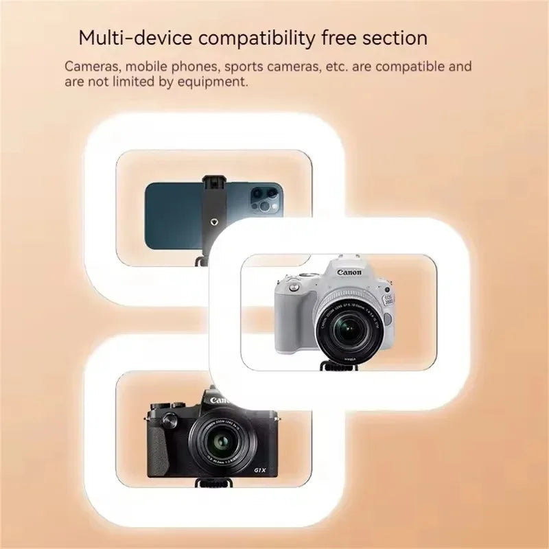 Roreta Handheld Ring LED Rechargeable Portable Mobile Phone Live