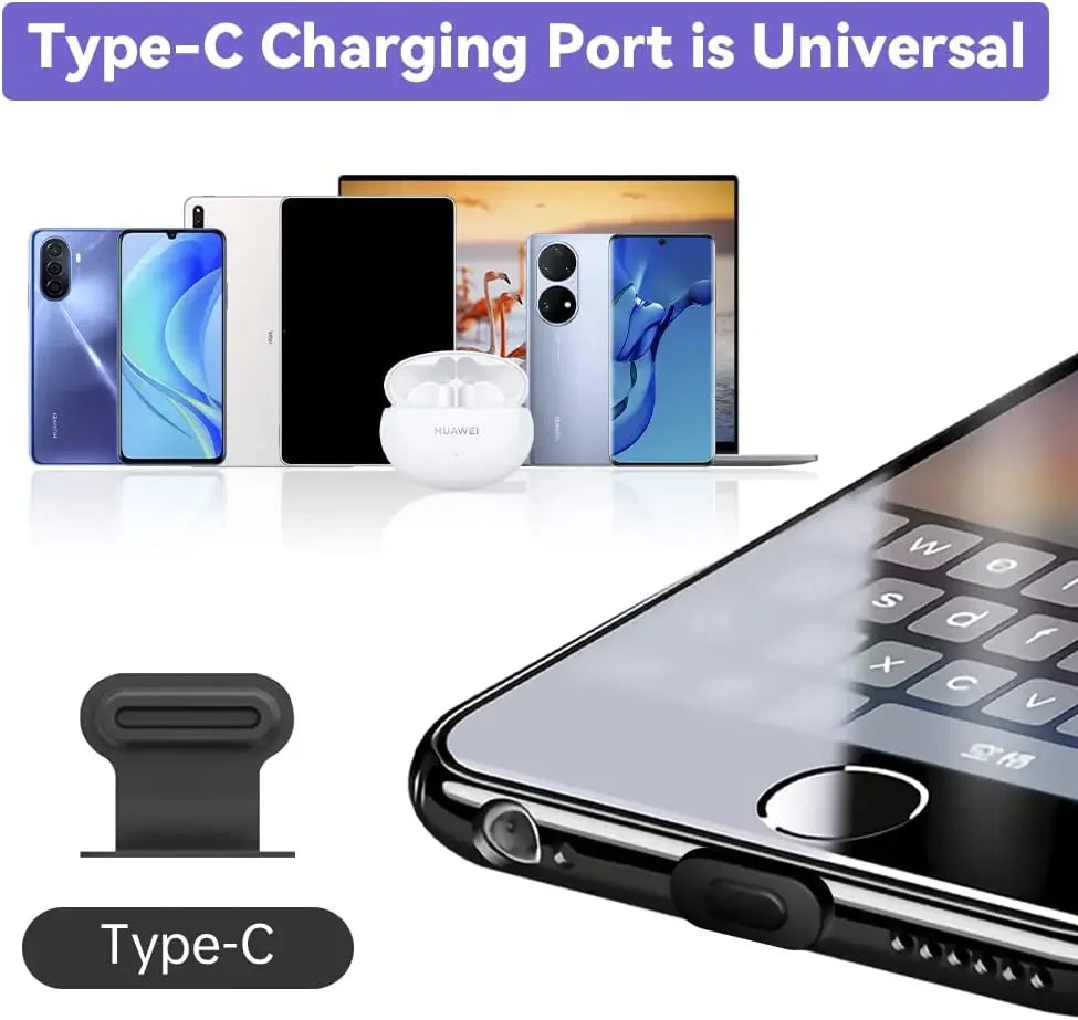 2-6PCS USB C Anti Loss Dust Plugs Type C Charging Port Cover for