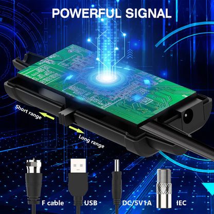 Indoor TV Antenna with Advanced Amplifier Technology 150 Mile Range