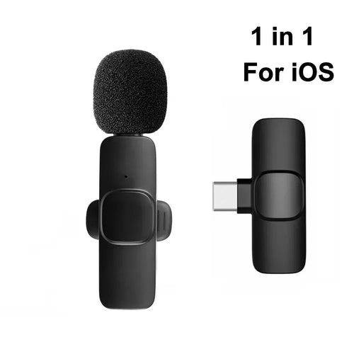 2.4G Wireless Lavalier Microphone Noise Cancelling Audio Video