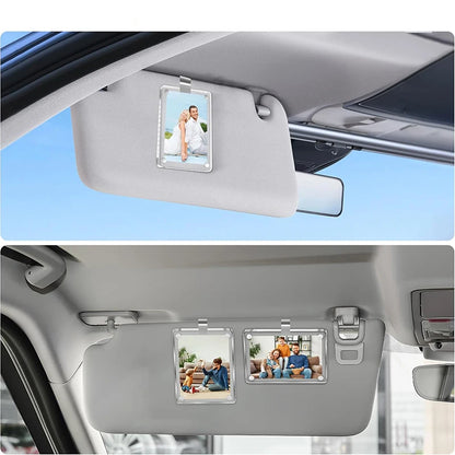 1/2/3Pcs Picture Photo Frame Car Visor Photo Clip Auto Interior Decor
