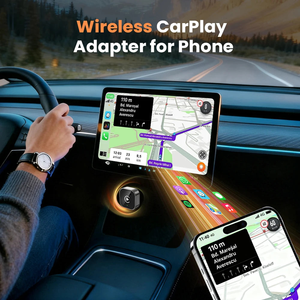 2In1 Wireless CarPlay Android Auto Adapter USB Dongle Smart Mini Box