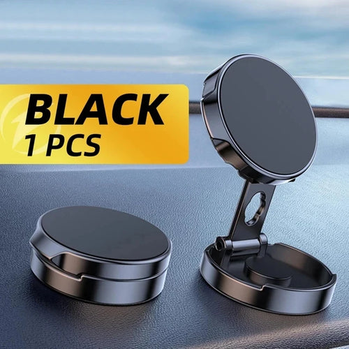 Round Folding Magnetic Car Holder 360 Degree Rotatable Mobile Phone