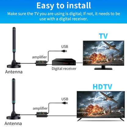 4K/1080P High-Definition Digital Tv Antenna Magnetic Base 4