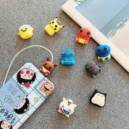 Anime Pokemon Pikachu Doll Data Cable Protective Cover Protective