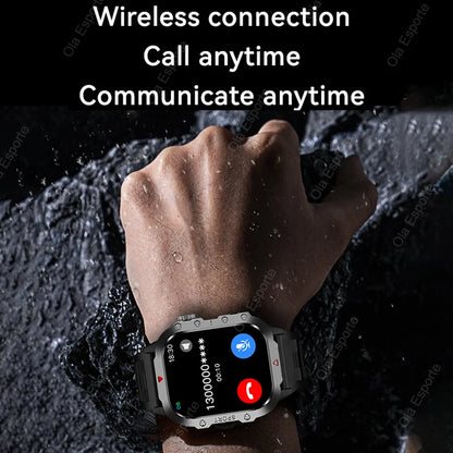 Military Sports Smart Watch 2.01" HD Touch Screen Bluetooth Call LED