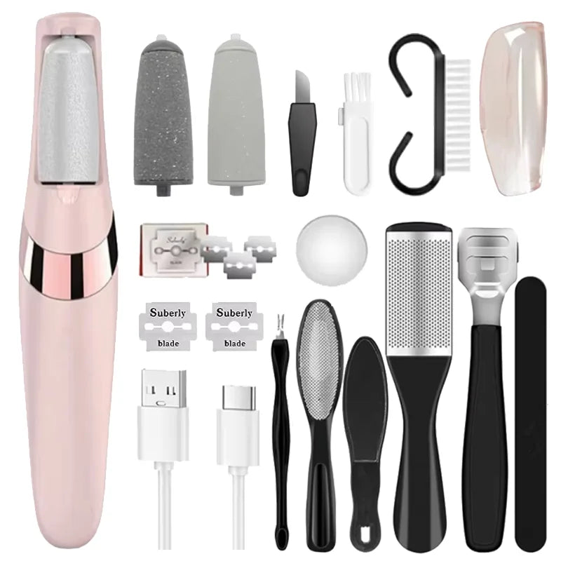 Rechargeable Electric Foot File 1+10 Set Callus Remover Machine