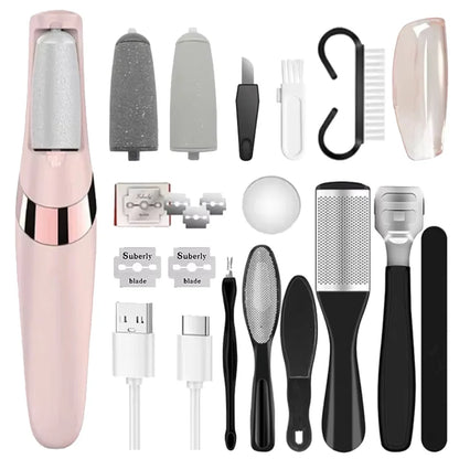 Rechargeable Electric Foot File 1+10 Set Callus Remover Machine