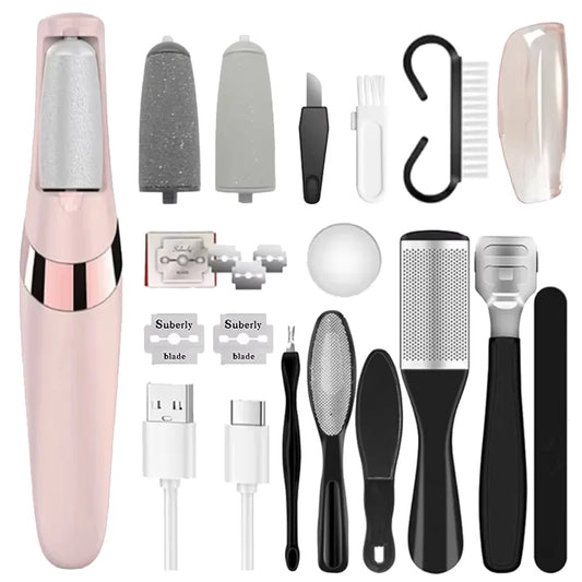 Rechargeable Electric Foot File 1+10 Set Callus Remover Machine