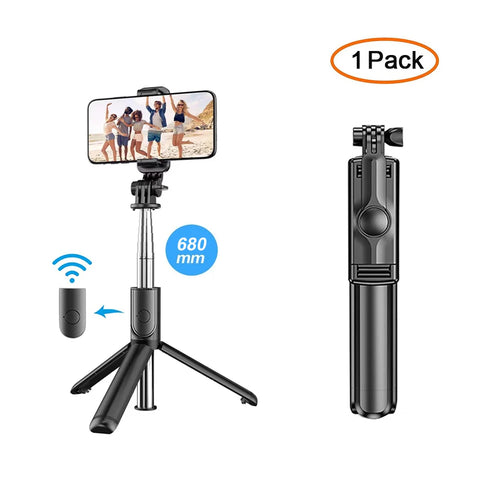 Bluetooth Wireless Selfie Stick Tripod Stand with Light Remote
