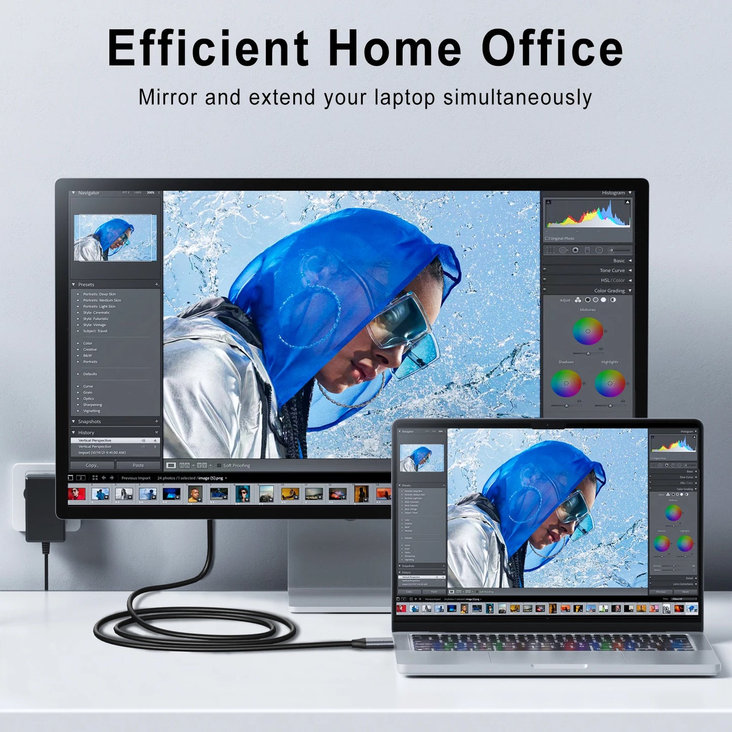 USB C to HDMI 4K Cable 60Hz or 30Hz Smartphone Type C to HDMI-Compatible HDTV