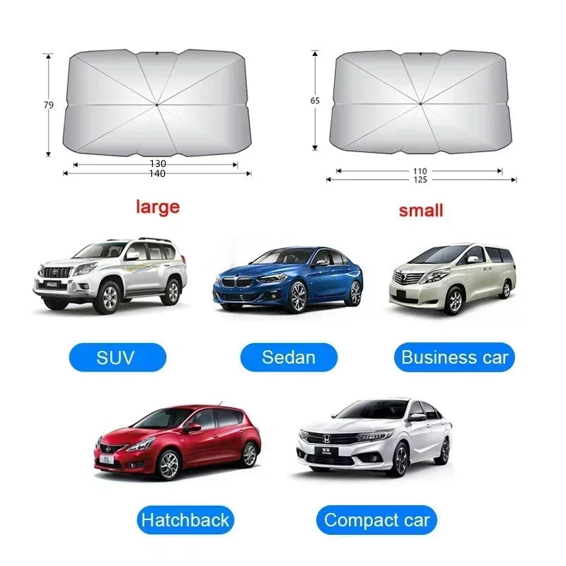 Car Umbrella Windshield Sun Shade | Universal Fit Car & Truck Sun