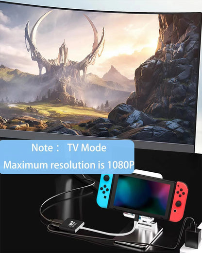 Switch 2 Dock,TV Docking Station for Switch OLED/Steam Deck,HDMI 2.0