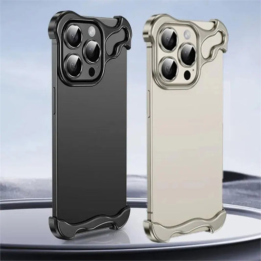 Luxury Alien Titanium Alloy Bumper Phone Case For iPhone 15 13 12 14