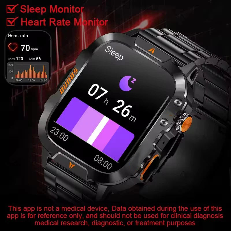 Xiaomi Military Smart Watch Men Waterproof Outdoor Sports Tracker LED