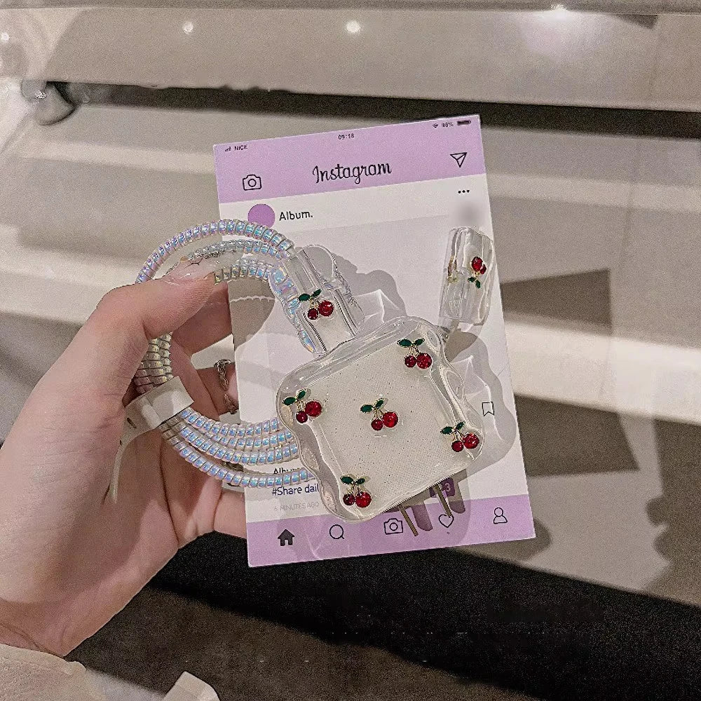 Clear Black Bow Charge Protective Case For iPhone 18W-20W US