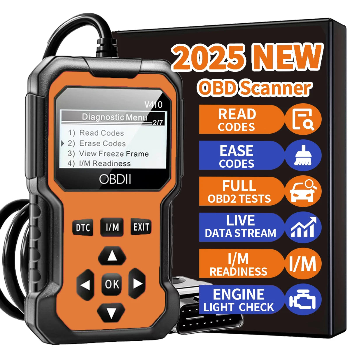 Car Obd2 Scanner Diagnostic Tool Code Reader Engine Fault Code Reader