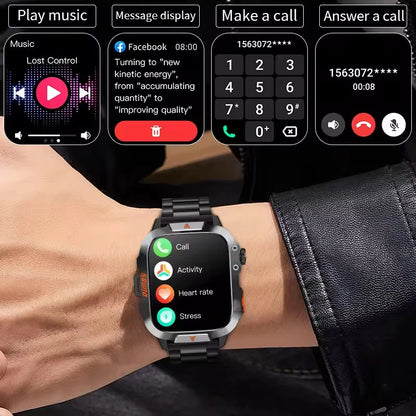 Xiaomi Military Smart Watch Men Waterproof Outdoor Sports Tracker LED