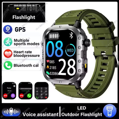 Xiaomi Military Smart Watch Men Waterproof Outdoor Sports Tracker LED