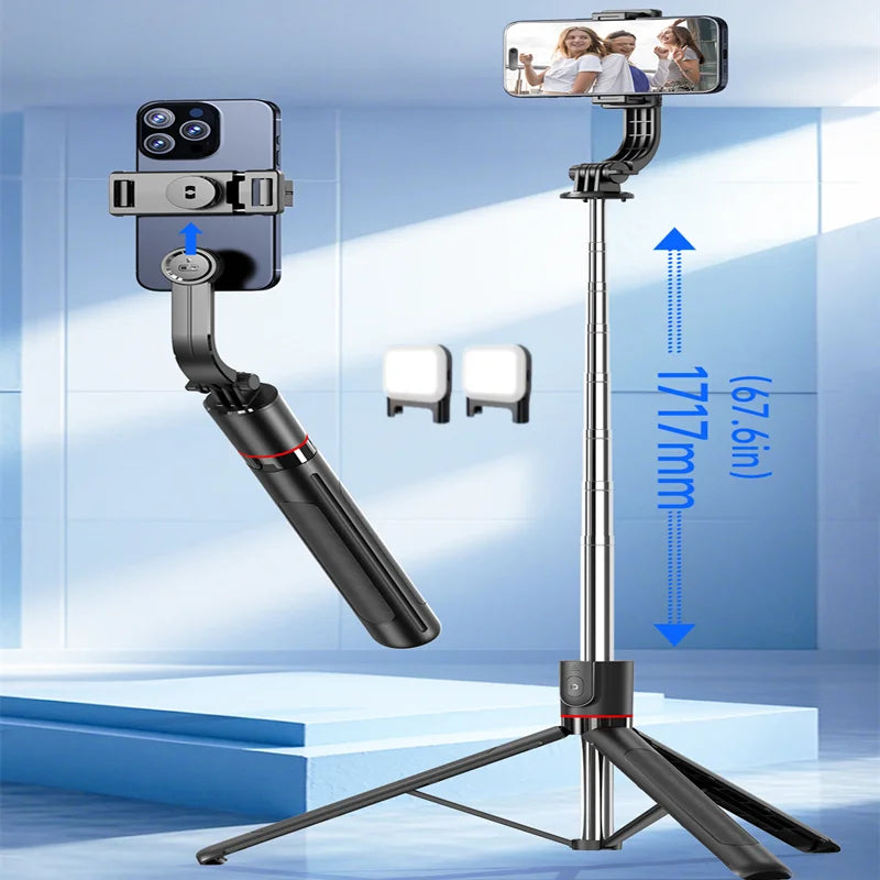 Gimbal Stabilizer Selfie Stick Tripod Gimbal 360 Rotation Following