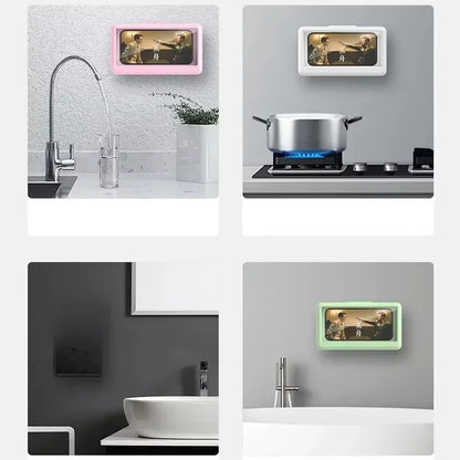 Bathroom Kitchen Waterproof Anti-fog Cell Phone Case Rotatable Touch