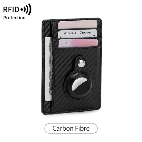 Ultrathin RFID Blocking Credit Card Wallet Can hold Airtag wallet