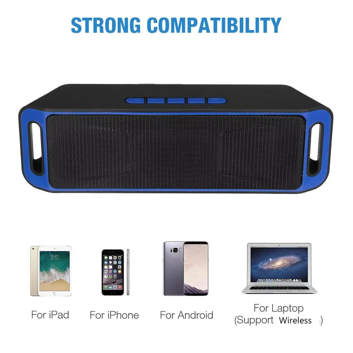 Portable Wireless Bluetooth speaker -compatible MP3 Player USB TF Card