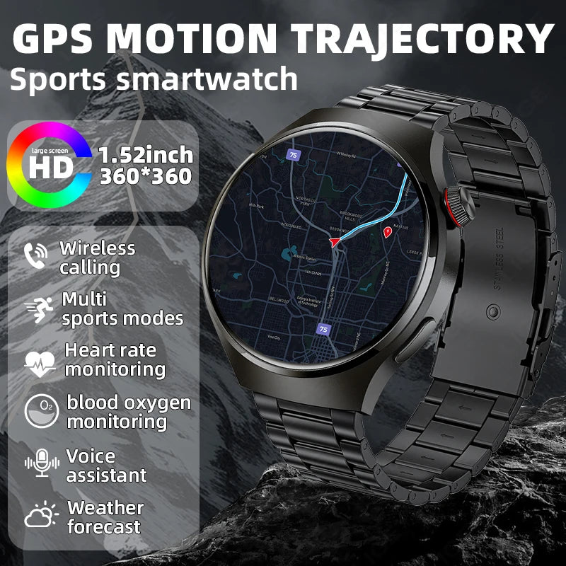 New Smart Watch Men 360*360 HD Screen GPS Tracker Custom Dial