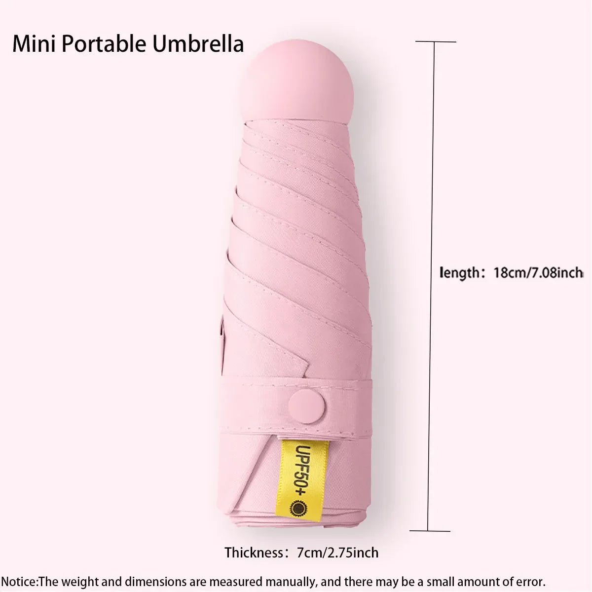 Sun Umbrella Travel Umbrella Compact Ultralight Mini Portable